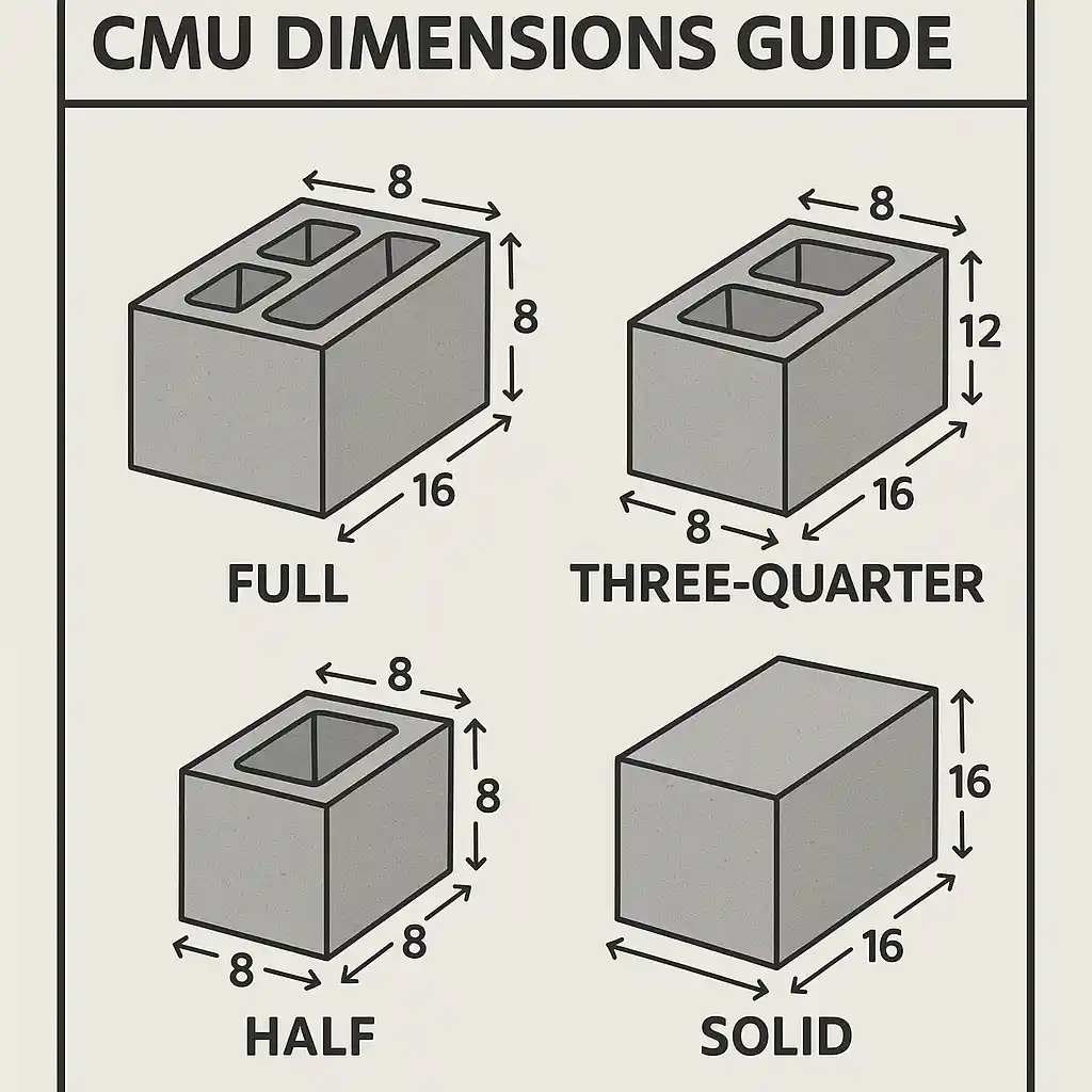 CMU Dimensions Guide